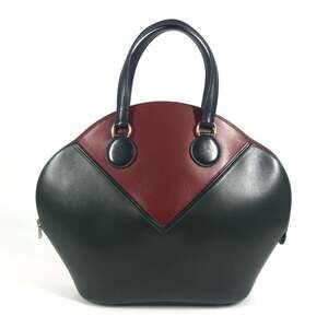 HERMES Vintage Ildeveau Tote Bag, Tricolor Handbag, Box Calf Leather, Women's...
